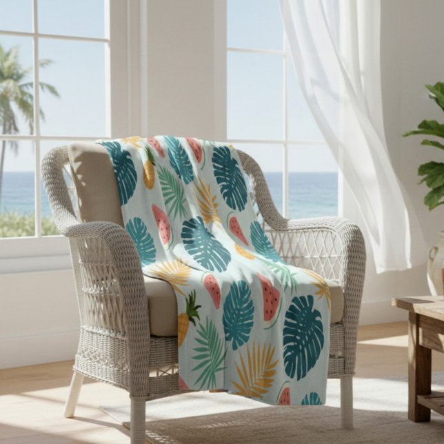 Tropisches Blaues Watermelon Fleece Blanken (Von Creator hochgeladen)