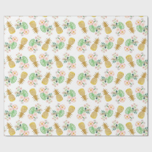 Tropisches Blumen-Ananas-Verpackungs-Papier Geschenkpapier