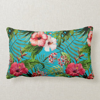 Tropisches Blumen-Blumendruckthrow-Kissen Lendenkissen