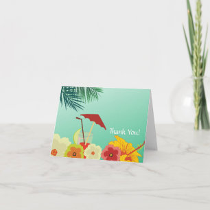 Tropisches Blumen-Brautparty danken Ihnen zu Dankeskarte