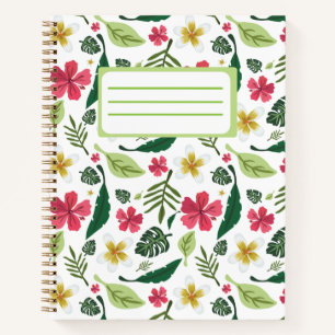 Tropisches Blumen Notizbuch