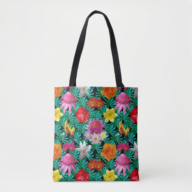 Tropisches Blumen Tasche (Vorderseite)