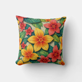 tropisches Blumendesign Kissen