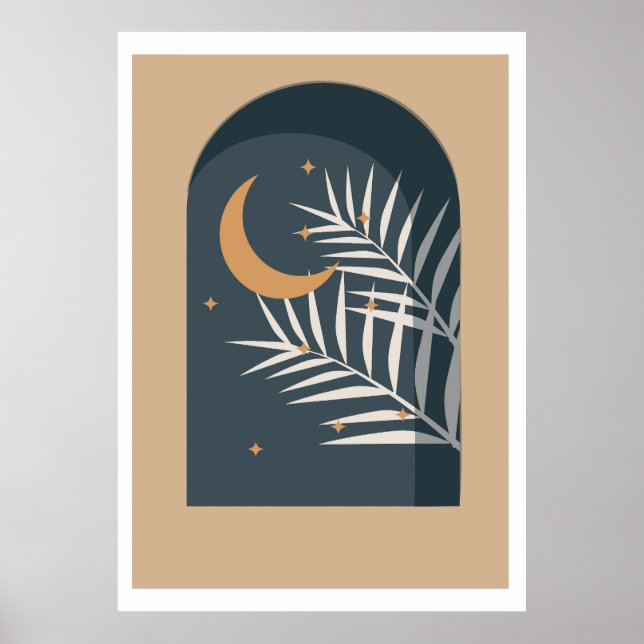 Tropisches Blumendesign Poster (Vorne)