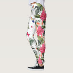 Tropisches Blumendesign, Vögel, Schmetterlinge Leggings<br><div class="desc">Mit diesen absolut atemberaubenden Leggings im tropischen Blumendesign,  die von Kolibris und Schmetterlingen hervorgehoben werden,  kommen Sie stilvoll zum Vorschein.  Ideal für einen tropischen Strandurlaub oder jeden Tag Spaß.</div>