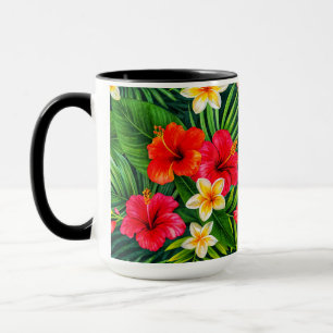 Tropisches Blumengeschenk - farbenfroher Hibiskus Tasse