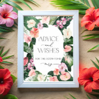 Tropisches Blumengeschenk mit Rat und Wünschen