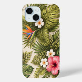 Tropisches Blumenmuster – Hibiskus, Monstera  Case-Mate iPhone Hülle