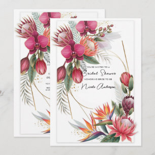 Tropisches Blumenparadies Botanisches Gold Einladung
