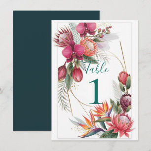 Tropisches Blumenparadies Botanisches Goldene Hoch Einladung