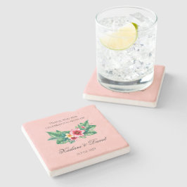 Tropisches Blumenthema Steinuntersetzer