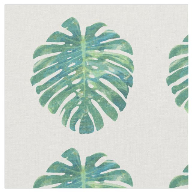 Tropisches botanisches Leaf Stoff (Nahaufnahme)