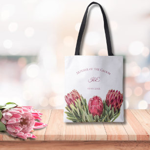 Tropisches botanisches Pink Protea Blume Grün Verl Tasche
