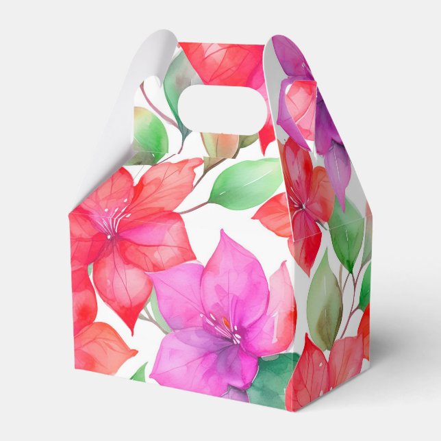 Tropisches Bougainvillea-Muster Geschenkschachtel (Vorderseite)