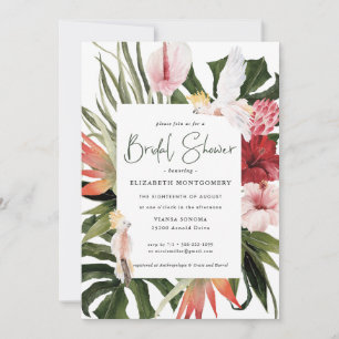 Tropisches Brautparty Einladung