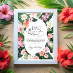 Tropisches Brautparty Floral Frame Ring Hunt Poster<br><div class="desc">Tropisches Floral Frame Ring Jagd Brautparty Spiel. Sehen Sie sich alle Brautparty-Spiele an.</div>