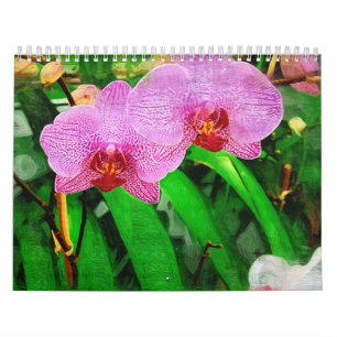 tropisches bromeliad u. Orchideen, Fairchild Kalender