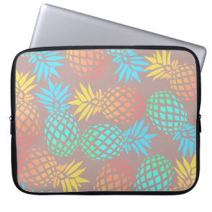 tropisches buntes Ananasmuster des eleganten Laptopschutzhülle
