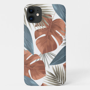 Tropisches Chic Bronze Türkis Modernes Blumenmuste Case-Mate iPhone Hülle