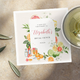 Tropisches Citrus-Brautparty Serviette