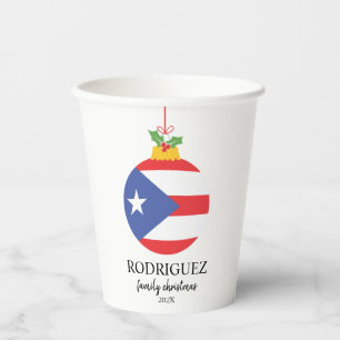 Tropisches Coconut Coquito Weihnachtsgetränk Pappbecher