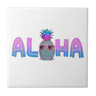 Tropisches Cooles Aloha Ananas Fliese