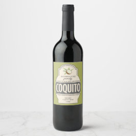 Tropisches Coquito-Personalisiertes Etikett