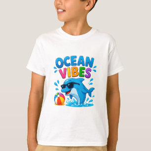 🐬 Tropisches Delfin-Sommer-Grafik für Kinder 🌊 T-Shirt