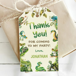 Tropisches Dschungel Reptile Kindergeburtstag Part Geschenkanhänger