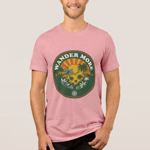 Tropisches Dschungel-Shirt Wander More Palmen Tri-Blend Shirt