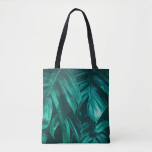 Tropisches Dschungelblättern, dunkelgrüne Blattnat Tasche