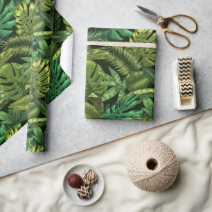 Tropisches Dschungelgrün Geschenkpapier