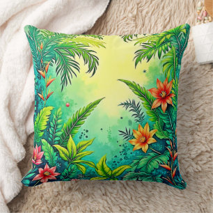 Tropisches Dschungelparadies Design Kissen