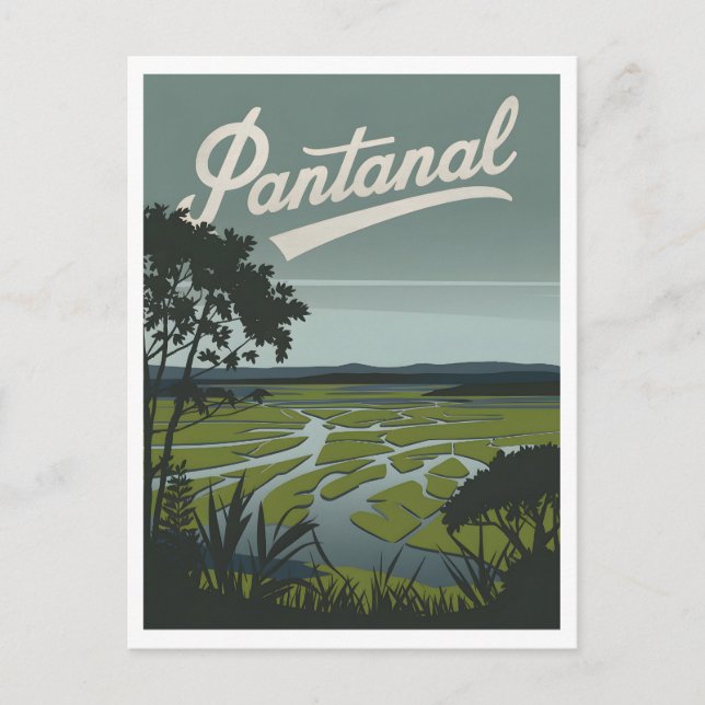 tropisches Feuchtgebiet Pantanal Postkarte (Vorderseite)