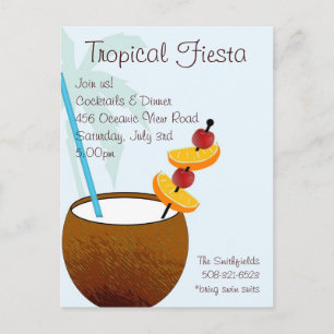 Tropisches Fiesta, Cocktail-Party Einladung