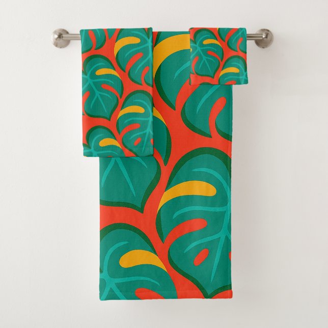 Tropisches Fiesta-Muster Badhandtuch Set (Insitu)
