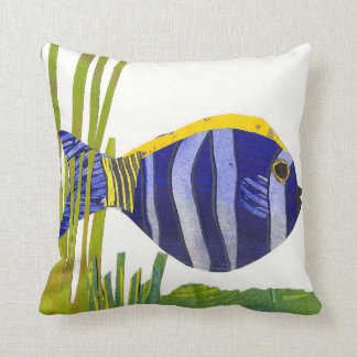 Tropisches Fisch-Kissen - lila Kissen