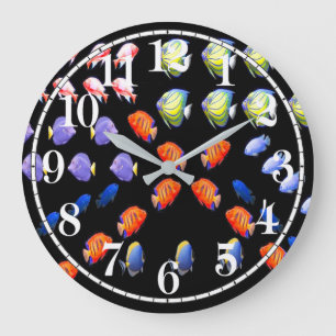 Tropisches Fischbild für die Acrylmauer Große Wanduhr