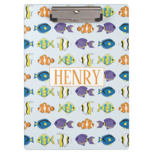 Tropisches Fischmuster-Clipboard Klemmbrett