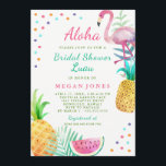 Tropisches Flamingo Ananas Brautparty Luau Einladung<br><div class="desc">Matching Tropical Brautparty Collection im Little Bayleigh Store!</div>