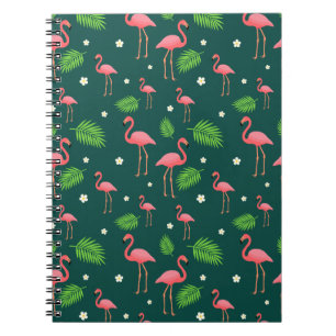 Tropisches Flamingo-Muster Notizblock