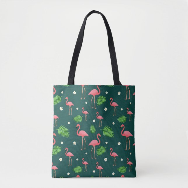 Tropisches Flamingo-Muster Tasche (Vorderseite)