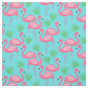 Tropisches Flamingo-Paradies-wunderlicher rosa Stoff