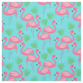 Tropisches Flamingo-Paradies-wunderlicher rosa Stoff