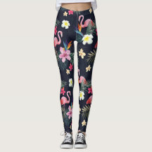 Tropisches Flamingo Print, exotische botanische Bl