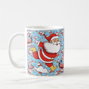 Tropisches Flamingo-Weihnachtsmann-Weihnachtsmuste Kaffeetasse
