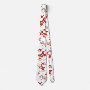 Tropisches Flamingo-Weihnachtsmann-Weihnachtsmuste Krawatte