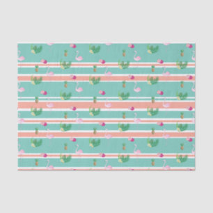 Tropisches Flamingo Wrapping Tissue Paper Seidenpapier