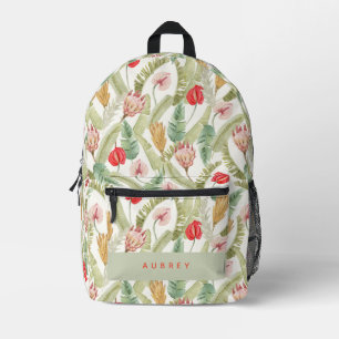 Tropisches Flora-botanisches Muster Wasserfarbe Bedruckter Rucksack