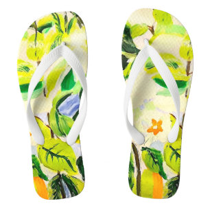 Tropisches florales Paar von Flip Flops